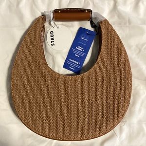 NWT Staud Raffia Moon Tote Bag